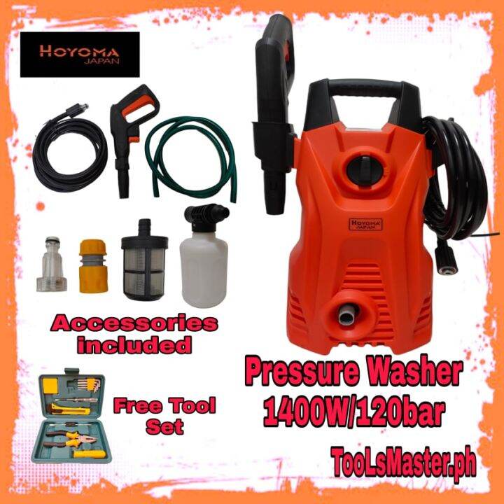HOYOMA JAPAN Pressure Washer 1400W HTPW120 with Free Tool Set Lazada PH