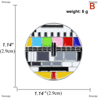 Snoopy เข็มกลัดติดปกทีวีแบบวินเทจไม่มีสัญญาณในยุค80เข็มกลัดสายรุ้งหลากสีป้ายเครื่องประดับแฟชั่นที่กำหนดเองของขวัญที่ระลึก