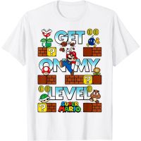 Nintendo （cartoon）New Adventure Game Movie Super Mario（Luigi Mario.Peach.Bowser.Yoshi.Waluigi.Toad.Birdo）graphic printed Mens 100 % Cotton O-neck Short-sleeved T-shirt