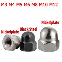 Acorn Nut Hex Head Cap  Dome Nut Nickel  / Black Zinc  Decorative Dome Head Cover Semicircle Acorn Nut M3 M4 M5 M6 M8 M10 M12 Nails  Screws Fasteners