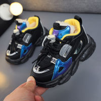 Size 21-30 Children Winter Thickened Fleece Shoes Kids Anti-slip Toddler Shoes Baby Warm Plus Cotton Sneakers for Girls Boys