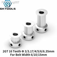 GKTOOLS 3D Printer Parts GT2 Timing Pulley 2GT 16 Tooth Teeth Bore 3/3.17/4/5/6/6.35mm Synchronous Wheels Width 6/9/10/15mm Belt