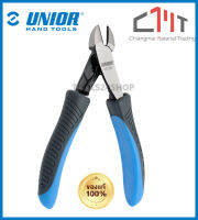 คีมปากเฉียง ด้ามฟ้า-เทา สำหรับช่างอิเลคโทรนิค ขนาด 4.1/2" No.461/4E ยี่ห้อ UNIOR