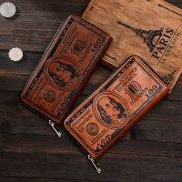 「Layor wallet」กระเป๋าเงินแฟชั่นท่านชายที่สร้างสรรค์สำหรับผู้ชาย,กระเป๋าเงินเครดิตพิมพ์ลายดอลลาร์3D กระเป๋ากระเป๋าสำหรับใส่เหรียญยาวมีหลายกระเป๋าซองใส่บัตรย้อนยุค