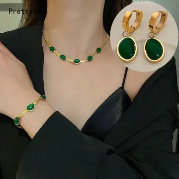 Shop Jewelry Set Women Emerald Stone with great discounts and prices online  - Feb 2024