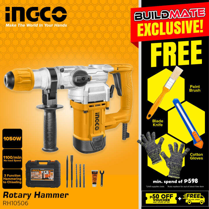 INGCO Rotary Hammer Drill 1050W RH10506 100 ORIGINAL / AUTHENTIC