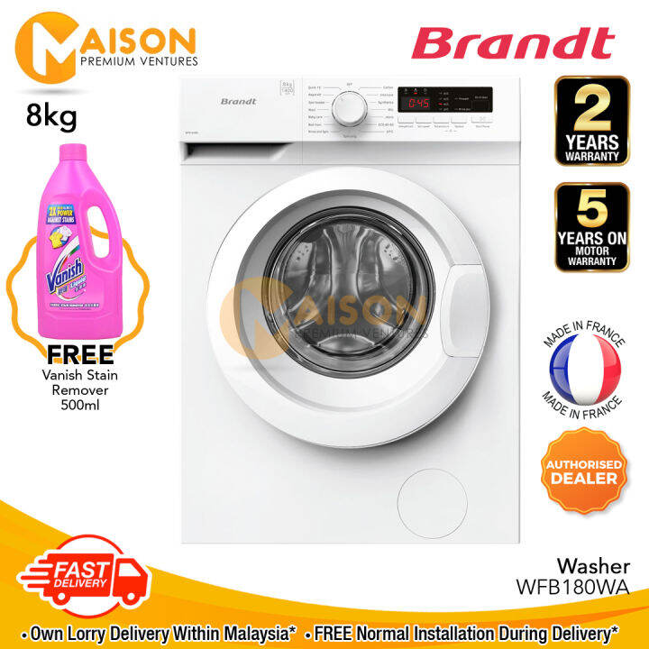 Brandt 8KG Front Load Washer WFB180WA Lazada