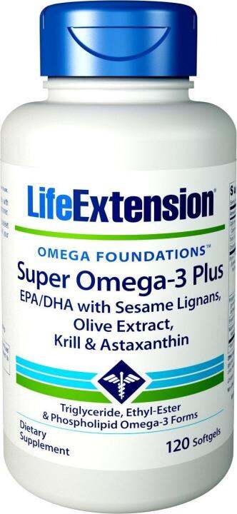 Life Extension Super Omega-3 Plus EPA/DHA With Sesame Lignans, Olive ...