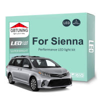 LED ภายในหลอดไฟสำหรับ Toyota Sienna 1998-2014 2015 2016 2017 2018 2019 2020 2021รถแผนที่โดมอ่านโคมไฟ Canbus 100