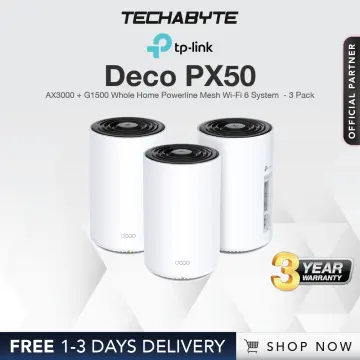 Deco PX50, AX3000 + G1500 Whole Home Powerline Mesh WiFi 6 System