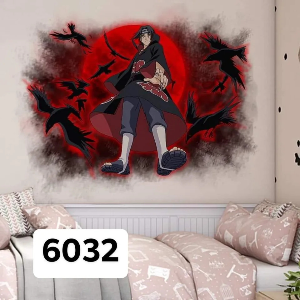 Criativo projeto dos desenhos animados naruto ímãs de geladeira 6pcs 3d no  estilo ninja adesivos de quarto magnético de decoração de casa de diy  decoração de parede zl435 / Ornamentos ~