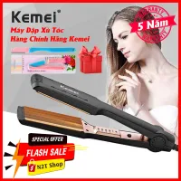 Máy duỗi tóc, máy ép tóc, may duoi toc nữ, máy duôi tóc thẳng đa năng giá rẻ chính hãng Kemei KM 329