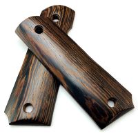 1 Pair Non-slip Handle Patches Natural Rosewood Scales Wenge Wooden Textured DIY Grip slabs Material For 1911 Grips Models