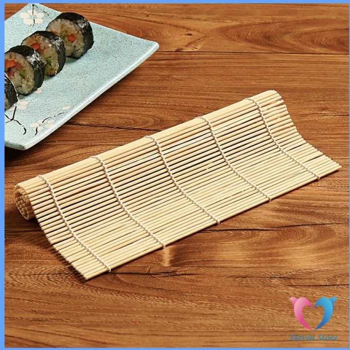 dovin-เสื่อม้วนซูชิแบบไม้-ที่ม้วนซูชิ-ทำจากไม้ไผ่-เครื่องมือโอนิกิริ-sushi-bamboo-roller