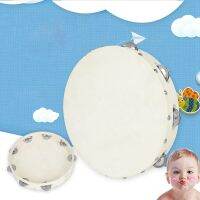 1 Piece 10-Inch Hand Tambourine Imitation Sheepskin Hand Drum Early Education Toy