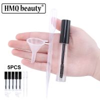 5PCS Makeup Eyelash Mascara Brushes With Case Tube Eyelash Cream Refillable Bottles Container 10ML 2 PCS Funnels 2 PCS Dropper