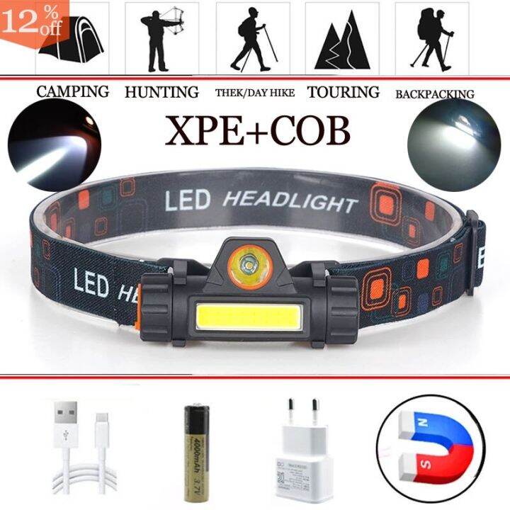 ซุ้มไฟหน้า-led-xpe-ขนาดเล็กแบบพกพาชาร์จไฟได้-usb-แหล่งกำเนิดแสงจักรยานเดินป่าไฟฉายสำหรับตกปลากลางแจ้ง