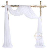 【CW】 6 Meters Wedding Arch Drape Fabric Sheer Tulle Curtain Backdrop Drapery Ceremony Reception Swag Decoration