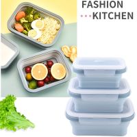 hot【cw】 Silicone Folding Bento 1/3Pc Collapsible for Food Dinnerware Bowl Lunchbox Tableware