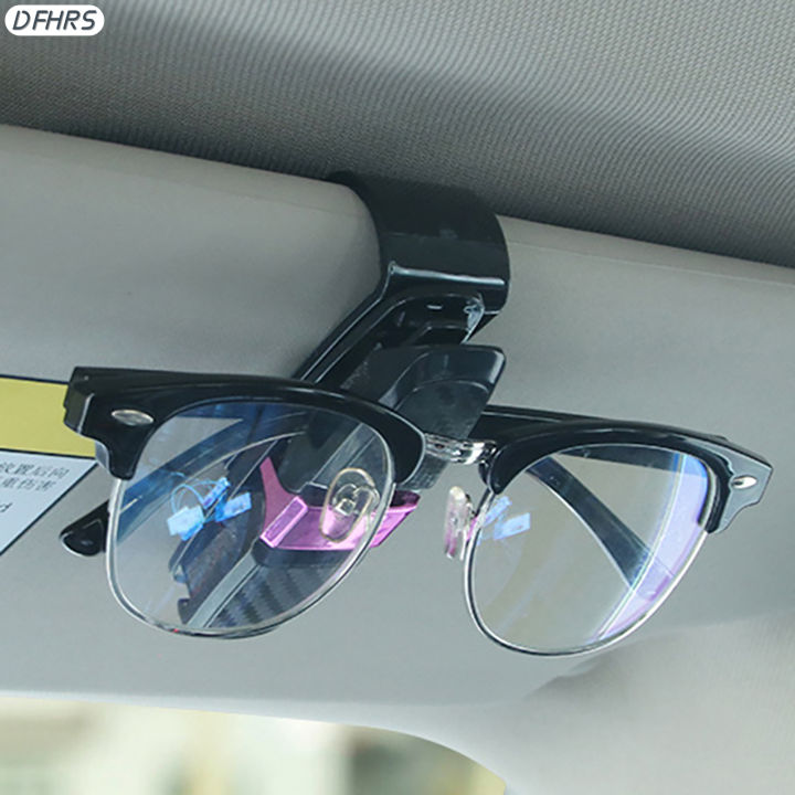 dfhrs-ที่ใส่แว่นตากระบังแสงในรถคลิปเก็บสายใส่ตั๋วคลิปบัตรกระบังแสงที่ยึดแว่นกันแดดสำหรับใส่แว่นตาบัตรตั๋ว