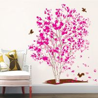 Romantic Pink Dream tree Wall Sticker Removable bedroom living room background Art Decals Home Decoration mural stickers