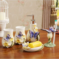 Dental Home Decoration wedding gift bathroom supplies ceramic bathroom set Soap dish Toothbrush tooth brush holder