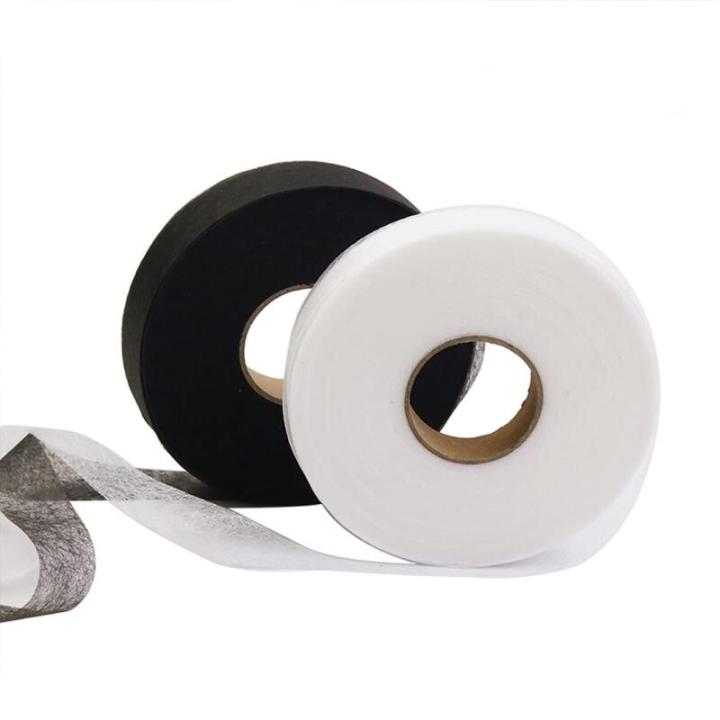 70yard-white-black-double-sided-sewing-accessory-adhesive-tape-cloth-apparel-fusible-interlining-diy-accessories-patchwork-lining
