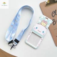 AIRER แบบพกพาได้ คาวาอิ Cinnamoroll ซองใส่บัตรเครดิต ที่ใส่บัตรพร้อมสายคล้อง เมโลดี้ ที่ใส่บัตรรถเมล์ การควบคุมการเข้าถึงบัตร ที่ใส่บัตร Kuromi ฝาปิดที่เก็บบัตร เคสใส่บัตรลายการ์ตูน