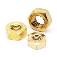 5/10/25/50/100pcs DIN934 M1 M1.2 M1.4 M1.6 M2 M2.5 M3 M4 M5 M6 M8 M10 M12 Solid Brass Copper Hex Nut Hexagon Nut Nails Screws Fasteners