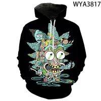 《Qinghe Yi Fang》เสื้อสเวตเตอร์มีฮู้ดสำหรับเด็ก Rick Cartoon 3d Print Men 39; S And Women 39; S Long Sleeve Pullover Street Coat