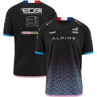 2023 Customized Fashion F1 New T-shirt Alpine Team Racing Driver Esteban Ocon No. 31 and Pierre Gasly No. 10 Race T-shirt，Contact the seller for personalized customization