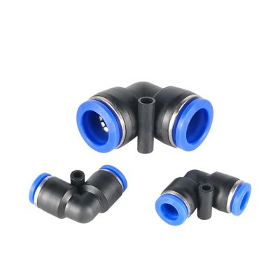 Pneumatic Fittings PV Elbow Pipe Connector 4 16mm OD Hose Plastic Push In Quick Connector Air Hose Fitting Plumbing L Shape