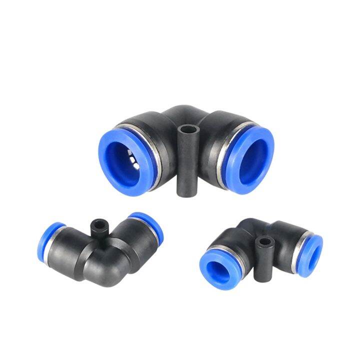 Pneumatic Fittings PV Elbow Pipe Connector 4 16mm OD Hose Plastic Push ...