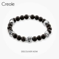 Stretch Bracelet Miniature Skulls,2019 Fashion Jewelry 925 Sterling Silver Unisex Particularly Casual Impact Gift For Men Women