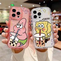 เคส Redmi Note 12 Pro Poco M3 Pro 5G 11 10 9C 10A RedmiNote 11S 10S 4G Lucky Spongebob Happy ปลาดาวแพททริกรองรับการกระแทกเคสกันกระแทกกันตก