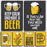 Beer Mugs Alphabet Quotes Retro Style Design Art Home Wall Decor Picture Bar Cafe Restaurant Kitchen Canvas Painting Posters Drawing Painting Supplies