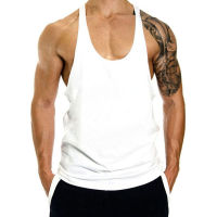 （Ready Stock)? Mens Sports Fitness Vest Muscle Training Trend Sleeveless T-Shirt European And American Solid Color Camisole Printable Logo ZV