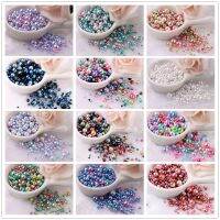 3 10mmABS Full Circle Non Porous Colorful Gradient Imitation Pearls Mermaid Pearls Bead Embroidery Crafts DIY Decorations