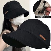 Womens Foldable Sunhat Summer Outdoor Beach Fisherman Hat Sunscreen UV Protection Cap Adjustable Cotton Wide Brim Bucket Caps