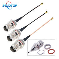 BEVOTOP ใหม่ด้านหลังสกรู Bulkead TNC หญิง Ipx IPEX1 IPEX4 ( MHF4) หญิง Connector RF1.13 Pigtail จัมเปอร์ RF Coaxial Cable