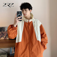 2Rz Mens Casual Wind Shield Mens Hong Kong Style Sports Loose Trendy Design Nylon Breathable Student Sun-Protective Clothing