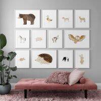 ✟ กระต่ายเสือดาวแพนด้านกฮูกHedgehogสุนัขเป็ดวัวNursery Wall Artพิมพ์ภาพวาดผ้าใบNordicโปสเตอร์ภาพผนังเด็กทารกDecor