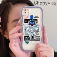 เคส Chenyyka สำหรับ VIVO Y91 Y95 Y91i การ์ตูนนาซ่าดีไซน์ใหม่พื้นที่ขอบคลื่นนุ่มเคสมือถือกันกระแทกแบบใสเรียบง่ายอ่อนโยนฝาครอบป้องกัน