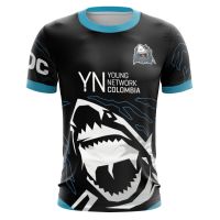 YNG Sharks Esport Jersey Men 2023 Fans ID Custom Sportwear Short Sleeve T-shirt Fashion Summer Male 3D Print Tees Tops