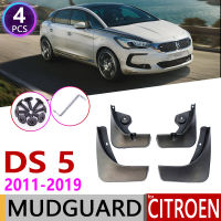 4 PCS Car Mudflap for Citroen DS 5 DS5 2011-2019 Fender Mud Guard Flaps Mudguards Accessories 2012 2013 2014 2015 2016 2017 2018