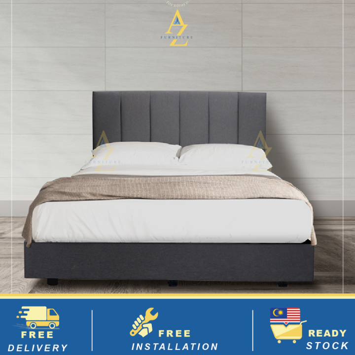 Free Installation AZ Queen Bed with Divan Headboard Queen Bedframe