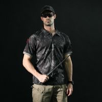 Mens Combat T-Shirt Army Military Tactical Short Sleeve POLO Casual Camouflage