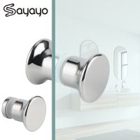 ✣ Shower Glass Door Knob Bathroom Round Back-to-Back Handle PullSolid SUS304 Stainless Steel Door Handle 3-16mm Home Hardware