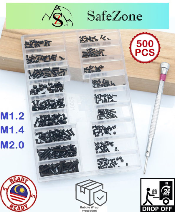 18 Kinds Small Screws Assortment, Metric M1.2 M1.4 M2 with