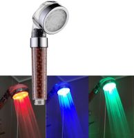 LED Light Shower head bath Showerhead Temperature Control sensor High Pressure Rainfall SPA 3 Color Water Saving Mineral Filter Showerheads